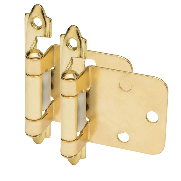 10 Pair Pack - Cosmas 15539-BB Brushed Brass Hinge Variable Overlay (Pair) [15539-BB]