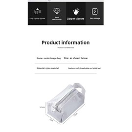 Mesh Storage Bag, Mini Portable Organizer, Lipstick and Small Items Storage Bag, Portable Lipstick Zipper Pouch