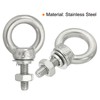 sourcing map M3 1/8"x0.35" Stainless Steel Eye Bolts Threaded Screw