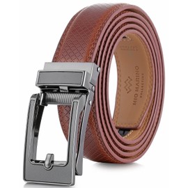 Mens Belt – Italian Designer Leather Belt by Mio Marino – Easy to Adjust Linxx Buckle – Perfect for Casual or Dress Occasion