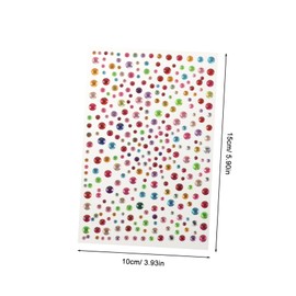 minkissy Vibrant Face Rhinestone Stickers Nail Pearls Flatback Glass Rhinestones Temporary Face for Makeup Eye Hair