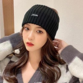 Hair Turban Fashion Sports Knit Headband Hairband Ribbed Brown/FREE