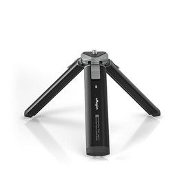 xinyee AM11 Desktop Tripod Mini Travel Tripod Stand Metal Phone Tripod with 1/4 Inch Screw 2-Level Adjustable Height for Gimbal Stabilizer Selfie Stick DSLR Camera