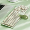 V3 Wireless Keyboard and Mouse with Single Backlit, Metal Panel,