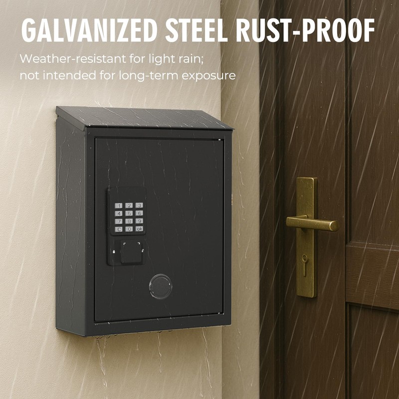 DiDiHere Mailbox with Electronic Lock, Locking Mail Boxes for House,