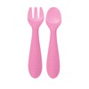 Nuby Silicone Easy Grip Fork & Spoon Set, 12+m in