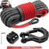 EZUVITA 1/4" x 50ft Synthetic Winch Rope Kit