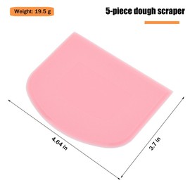 FUPUAII 5 Pcs Pan Scraper, Food Scraper, Scraper Tool Kitchen, Dish Scraper, No Scratches, Suitable for Dough Cutting, Pastry Baking, Cleaning Pots and Dishes, Etc