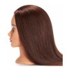 Hairginkgo Maniqui Cabeza Cabello Natural Marrón 55 Cm Hairginkgo