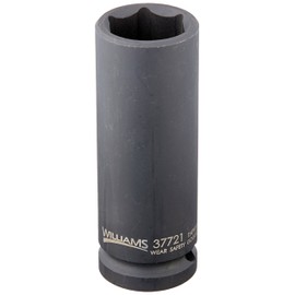 Williams 37721 1/2-Inch Drive Deep Impact Socket, 6 Point, 21mm
