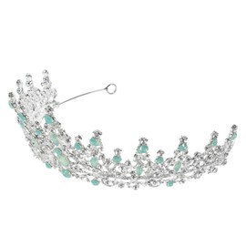 FRCOLOR Bridal Headband Wedding Tiara Rhinestones Princess Crown Baroque Design Crystal Tiara Accessory