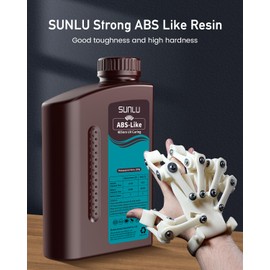 SUNLU 3000G ABS Like Resin for 3D Printer, 405nm UV Curing Photopolymer Rapid 3D Resin for 2K 4K 6K 8K LCD/DLP/SLA 3D Printers, Non-Brittle & High Precision & Low Shrinkage, 3KG, Grey