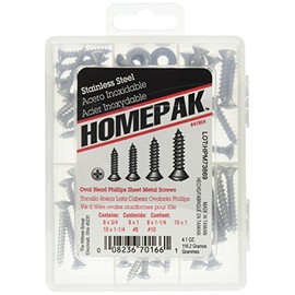 HOMEPAK 41954 Oval Head Phillips Sheet Metal Screws