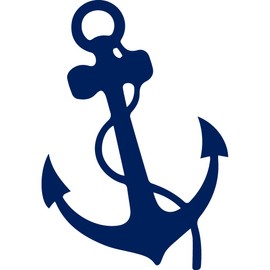 Transparent Decal Stickers of Anchor Comic (Navy Blue) Premium Waterproof Vinyl Decal Stickers for Laptop Phone Accessory Helmet Car Window Mug Tuber Cup Door Wall Decoration ANDauto037950AB