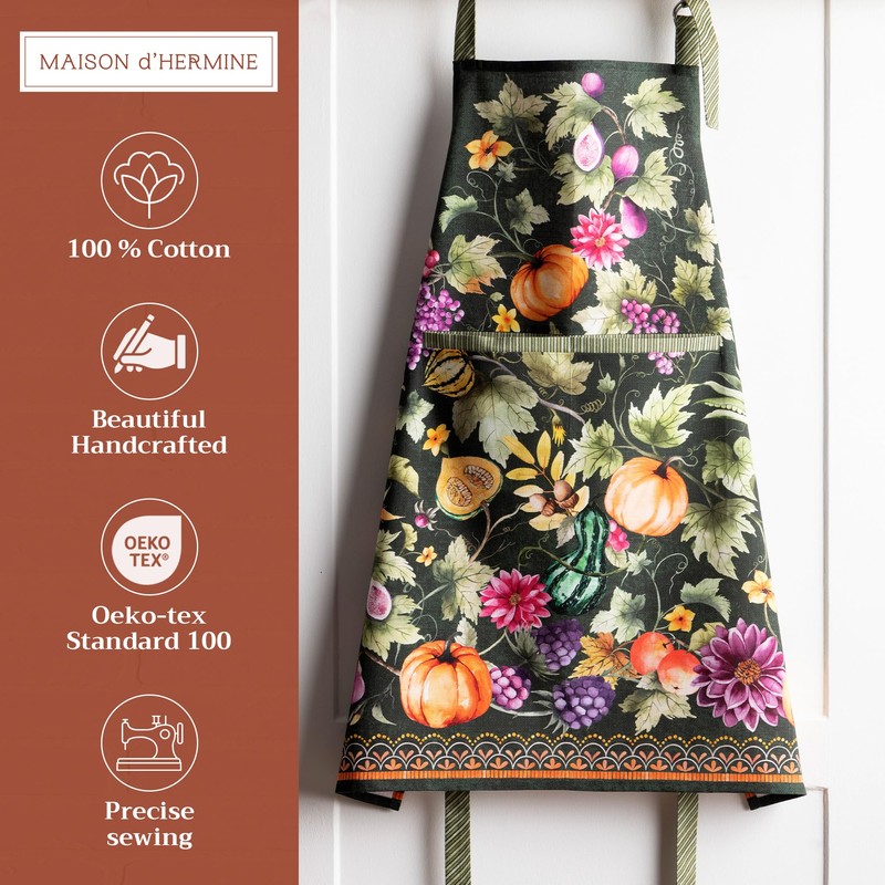 Maison d' Hermine 100% Cotton 1 Piece Kitchen Apron with
