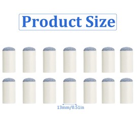 ZOKJSW Billiard cue tips, pack of 20, 13 mm, billiard replacement tips, billiard Kö accessories, white stick, billiard caps
