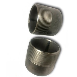 KolotovichTool Pack of 2, 2" NPT x 2" Toe Black Steel Pipe Nipple SCH 40" Threaded One End Fastener Kit Bolt Set RE-2145DD