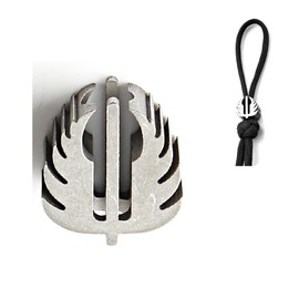 DEKEENSTAR Titanium Lanyard Bead Paracord Beads for Knife Zipper Pull Jewelry Paracord, 550 Paracord EDC Lanyard Beads Pendant for Flashlight Knuckles Bracelet Necklace Parachute Cord Beads