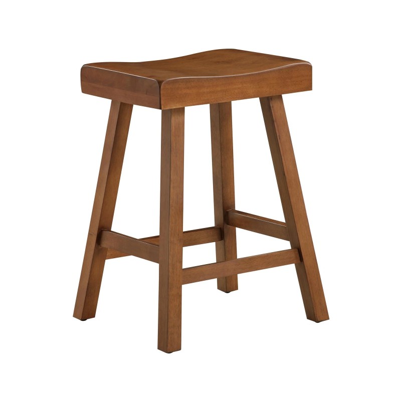 Home 2 Office Jackson 24in Saddle Barstool - Medium Oak