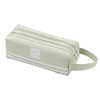 Storage Bag 2 Compartments Double Zipper Cosmetic Bag Travel Makeup
