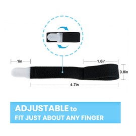 PrettSole Finger Buddy Straps, 10 pcs Buddy Wraps Tape，Adjustable Loops Brace for Pinky Ring Middle Index Finger to Support Mallet, Injury, Broken, Sprain, Jammed