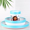 Gabby's Dollhouse 3pcs Bicolor Premium Kids Childrens Dinner Tableware Set
