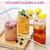 Reusable Glass Straws Shatter Resistant 8” x 8mm, 10 Pcs