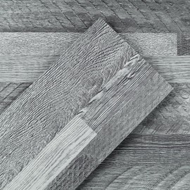 FunStick 6"x36" 35 Pcs Grey Wood Peel and Stick Floor Tile Waterproof Vinyl Flooring Peel and Stick Wood Flooring Planks for Bathroom Kitchen Stairs Renter Friendly Stick on Laminate Flooring Tiles