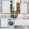 EMLTHORY White Bathroom Window Curtain 60 x 48 inches,Narrow Short