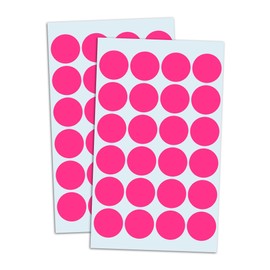 1200 Pack, 1" Round Dot Stickers Circle Labels - Pink