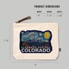 Lantern Press Glenwood Springs, Colorado, Starry Night, 100% Cotton Zipper