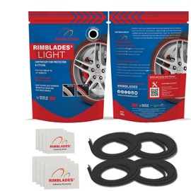 Rimblades Light Black Alloy Wheel Protectors DIY | Fits Up to 22 Inch Wheels | Rim Protectors | Affordable Wheel Protection | Car Wheel Scratch Protection | Universal Fit Rim Protection