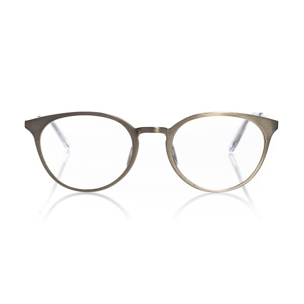 eyebobs Jim Dandy Unisex Premium Readers, Gold in a Matte Finish, 2.50 Magnification