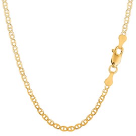 14K Yellow Gold Filled Solid Mariner Chain Necklace, 3.2mm, 20"