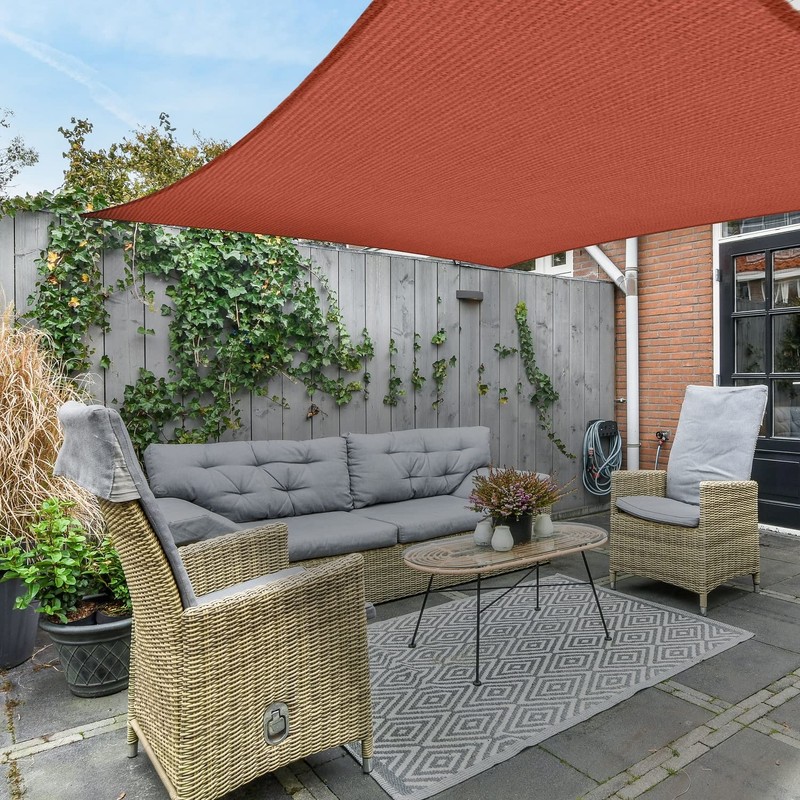 AsterOutdoor Sun Shade Sail Rectangle 6' x 10' UV Block