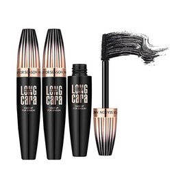 My Amazing Lashes Mascara Black Volume and Length Waterproof Smudge Proof 4D Silk Fiber Lash Mascara Natural Long Lasting Silk Fibre Mascara Longer Volumizing and Lengthening Mascara for Women (2 Pcs)