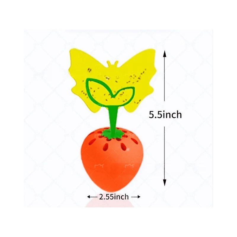 Unbranded 2-Pack Reusable Fruit Fly Traps with 16 Sticky Pads