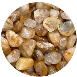 GAF TREASURES Wholesale Golden Healer Quartz Tumbled Stones, Polished Natural Golden Healer Quartz Gemstone, Golden Healer Quartz Healing Crystals (Golden Healer Quartz, 1 Pound)
