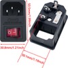 JJHXSM 2PCS 15A 250V Rocker Switch Power Socket Input Module