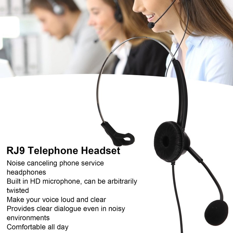 H360‑RJ9‑MV Telephone Headset RJ9 Business Headset with Microphone for Call