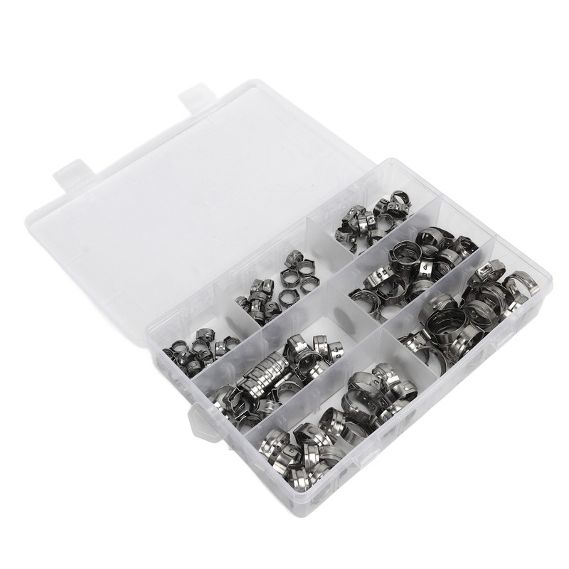 130Pcs Stainless Steel Hose Clamps 6 to 21mm Hose Clip