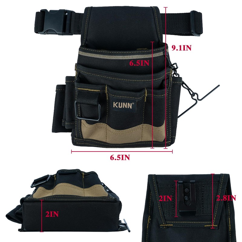 KUNN Electrician Tool Pouch - Durable Small Basic Maintenance Tool