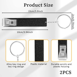 Bewudy 2 Pcs Credit Card Puller, Multiple Choice Card Grabber for Long Nails, Debit Card Grabber for Long Nails, Card Clip for Long Nails Portable ATM Card Clip Keychain for Women Men