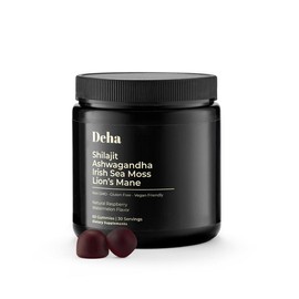 Deha Shilajit Gummies with Ashwagandha Sea Moss Lion’s Mane Beet Root Black Seed Raspberry Watermelon Flavor Non-GMO Vegan Gluten-Free 60 Count – Herbal Dietary Supplement