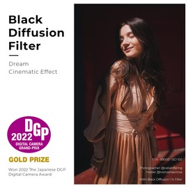 K&F Concept Nano-X Series Black-Mist 1/4 Filter & Black-Mist 1/8 Filter, 82 mm Black Promist Filter Sets Effect Filter Black Diffusion Effect Filter