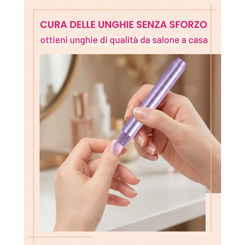 UEAVOID Penna Rimuovi Cuticole Unghie 3-n-1, 1 pz con Punta