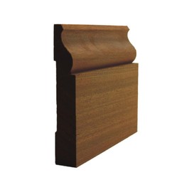 EWBB11 Colonial Baseboard 4" Tall x 11/16" Moulding. Unfinished, Sapele Mahogany, 42"