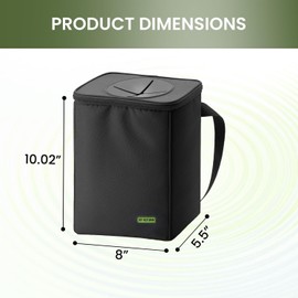 NY-AUTUMN Car Trash Bin with Lid 2 Gallon Capacity Leakproof Recycled Polyester Adjustable