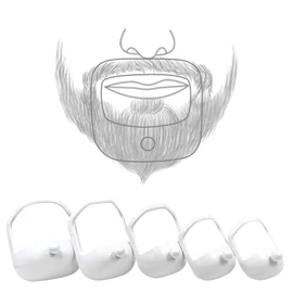 Beard Shaper Template Shaping Tool,NUTRISMART Transparent Styling Comb Stencil for Goatee Mustache Sideburns Facial Hair Trimming Grooming Guide for Men Jaw Cheek Neck Line Symmetric Curve