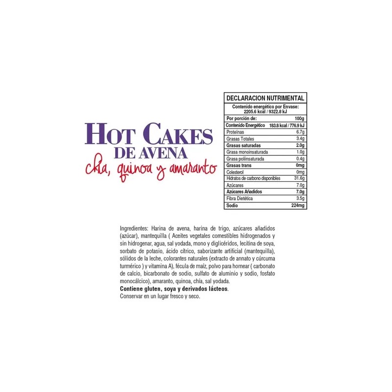 Hot Cakes De Avena, Chía, Quinoa Y Amaranto Lima Limon